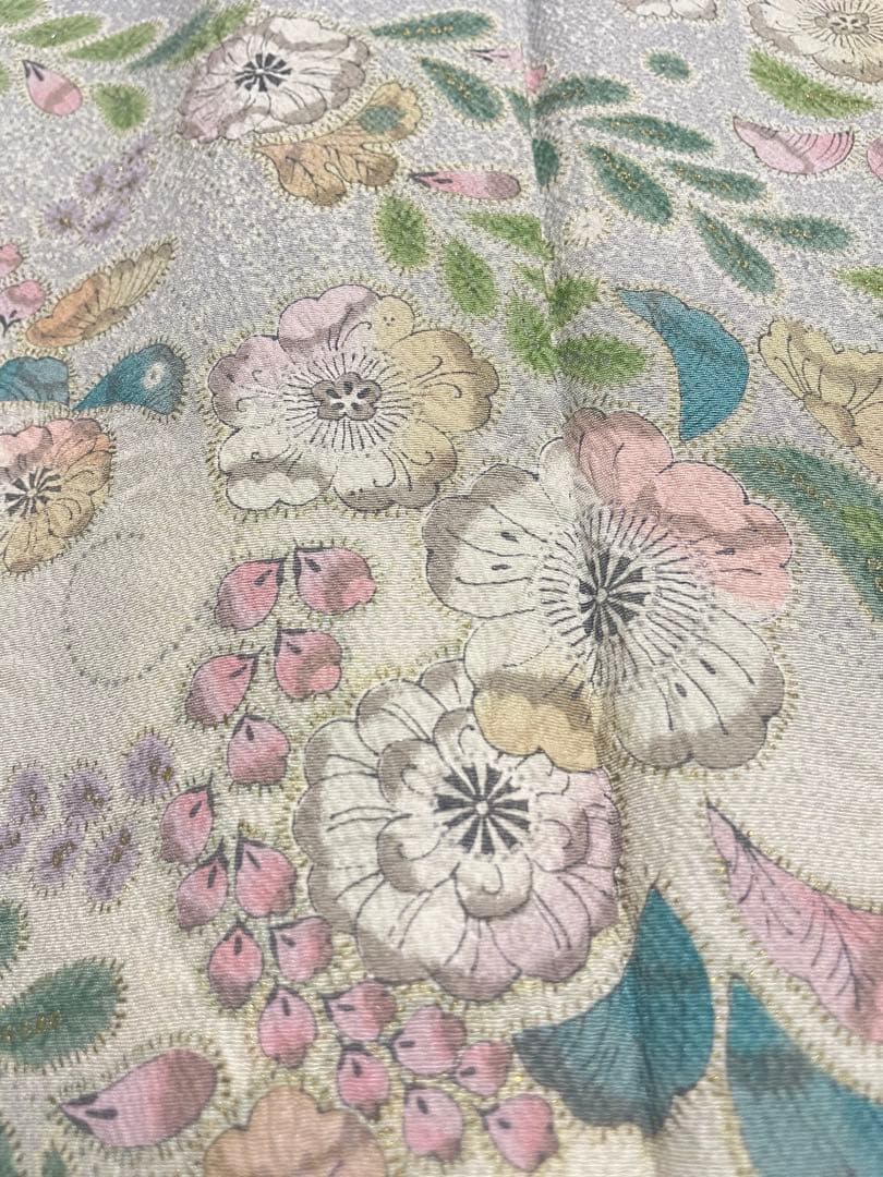 訪問着フルセット　辻ヶ花　金彩　入学式　卒業式　結婚式　正絹　ぼかし　地紋