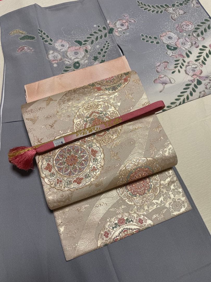 訪問着フルセット　辻ヶ花　金彩　入学式　卒業式　結婚式　正絹　ぼかし　地紋