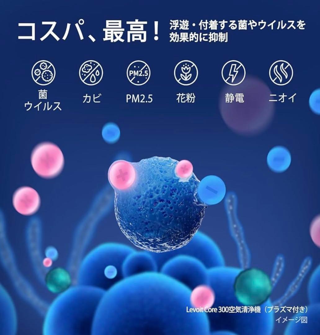 Levoit 空気清浄機 Core 300 PlasmaPro ホワイト 静音