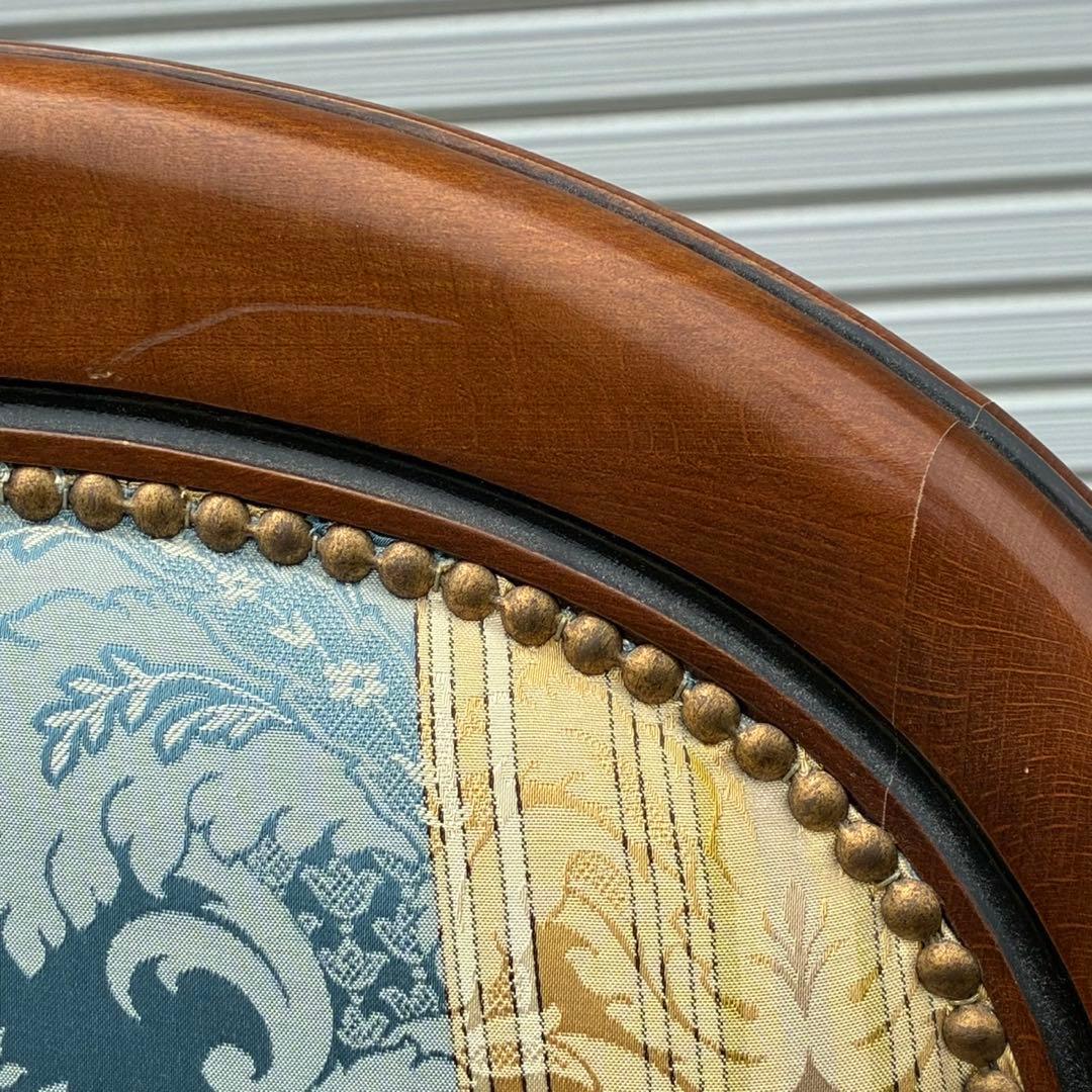 【送料込】アンティーク 家具　アームチェア 猫脚 猫足 椅子　1人掛けソファ