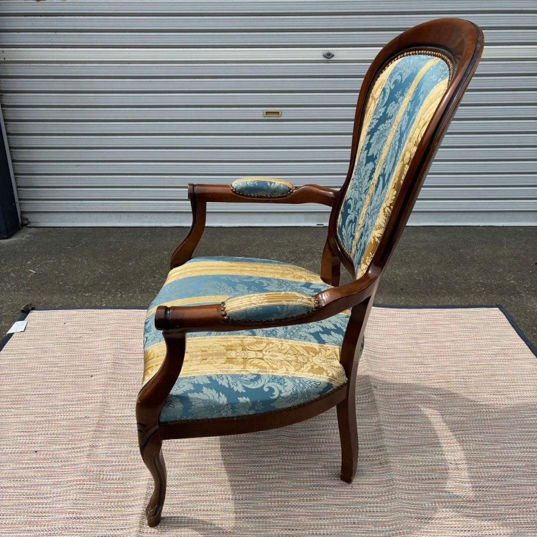 【送料込】アンティーク 家具　アームチェア 猫脚 猫足 椅子　1人掛けソファ