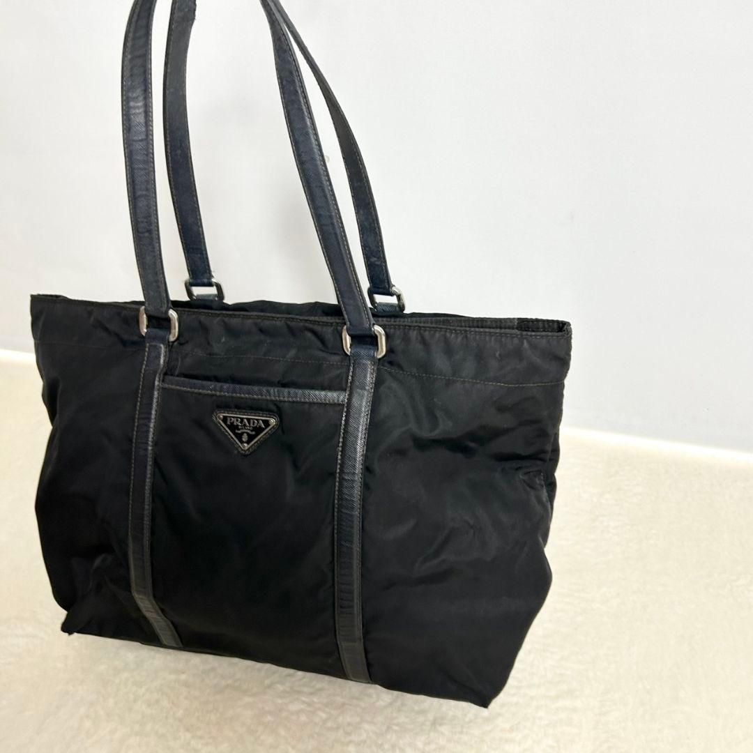 A　PRADA プラダ　トートバッグ　ハンドバッグ　ナイロン　レザー