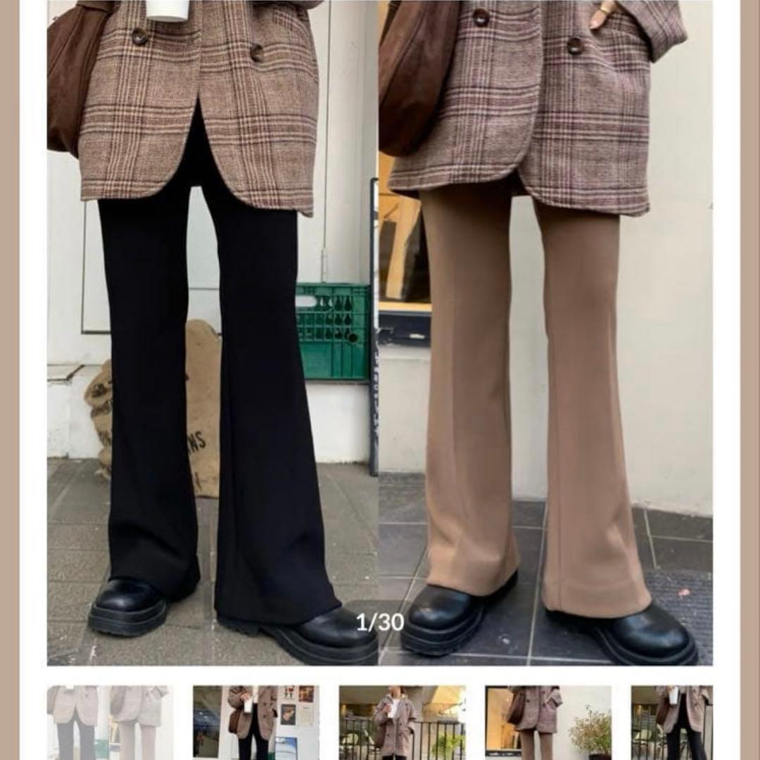 BLATE 裏起毛フレアパンツ