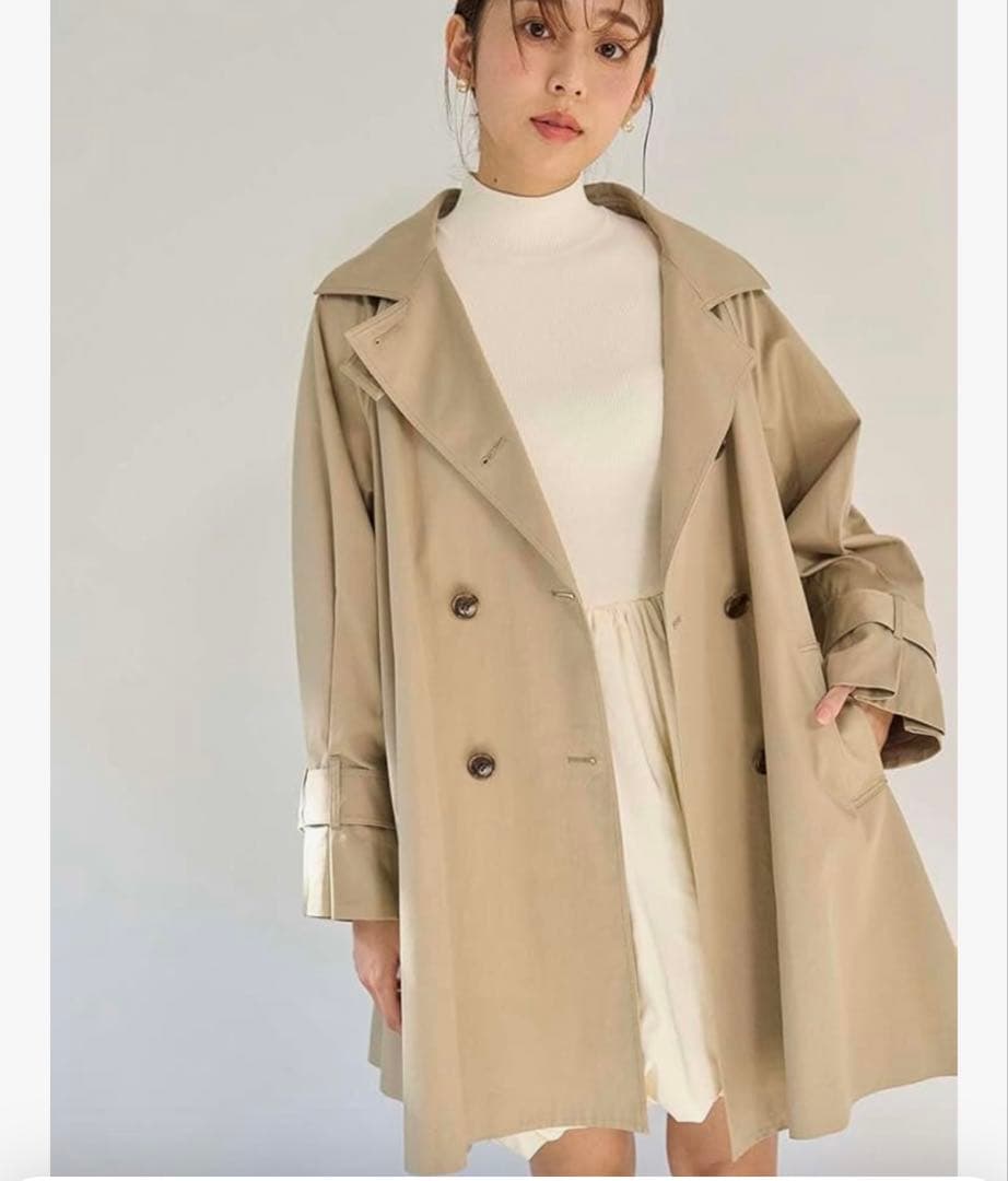 スナイデル　ミドルフレアトレンチコート　【snidel】