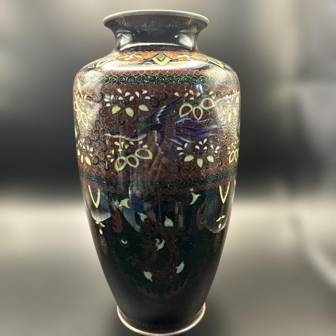 七宝焼，掐丝珐琅，花瓶，花器，置物