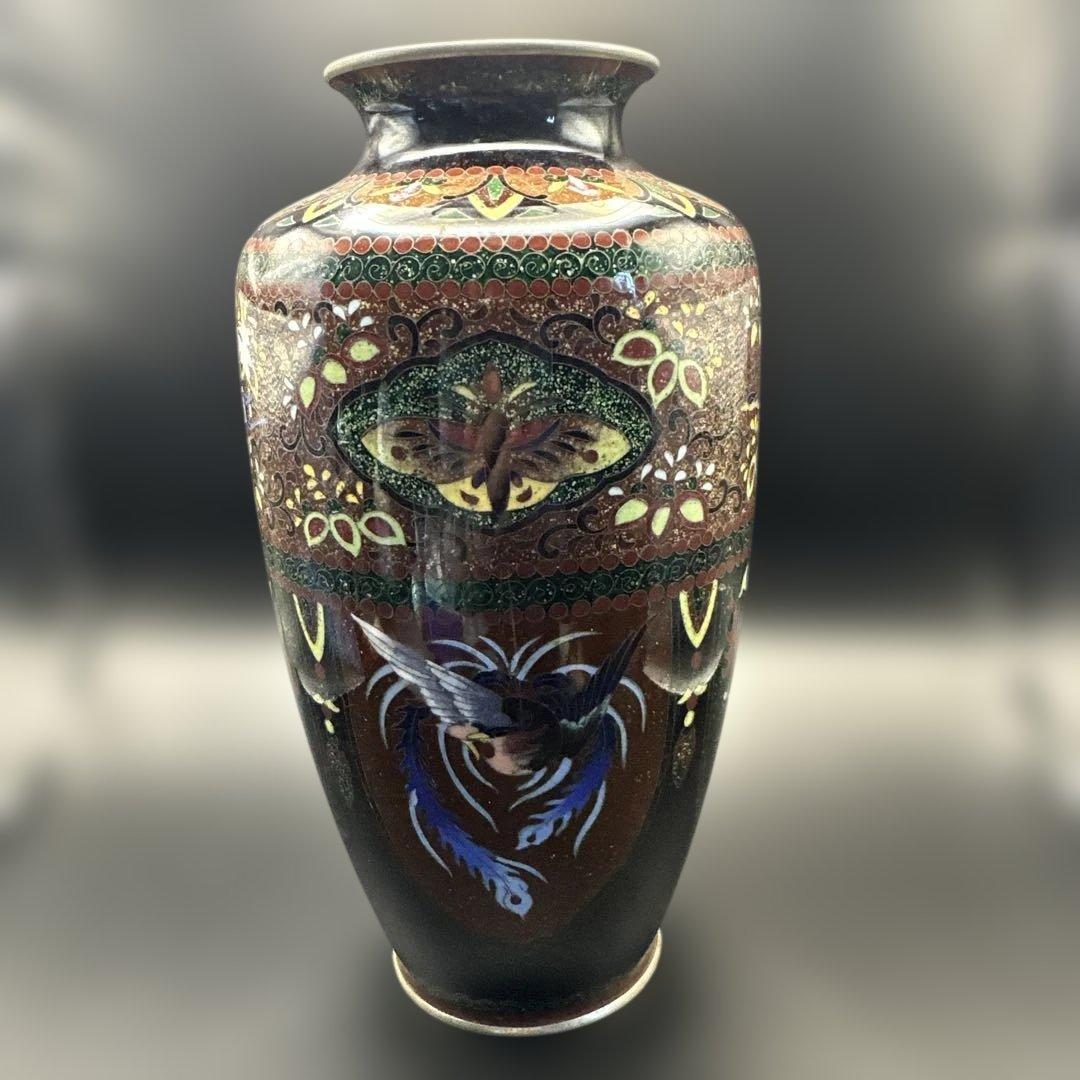 七宝焼，掐丝珐琅，花瓶，花器，置物