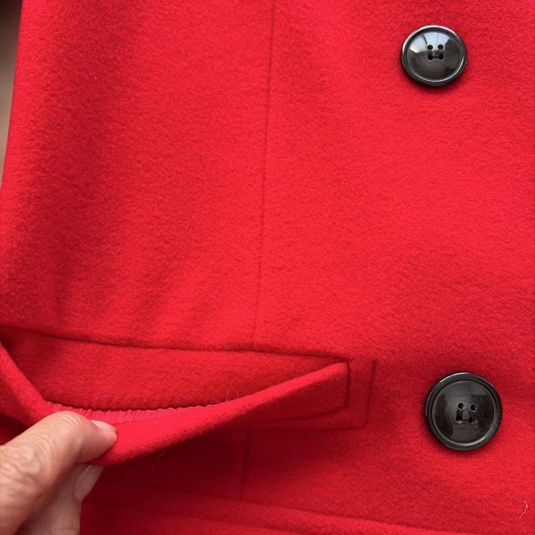 ⑥ LAURA ASHLEY レッド ダブルブレストコート サイズ10