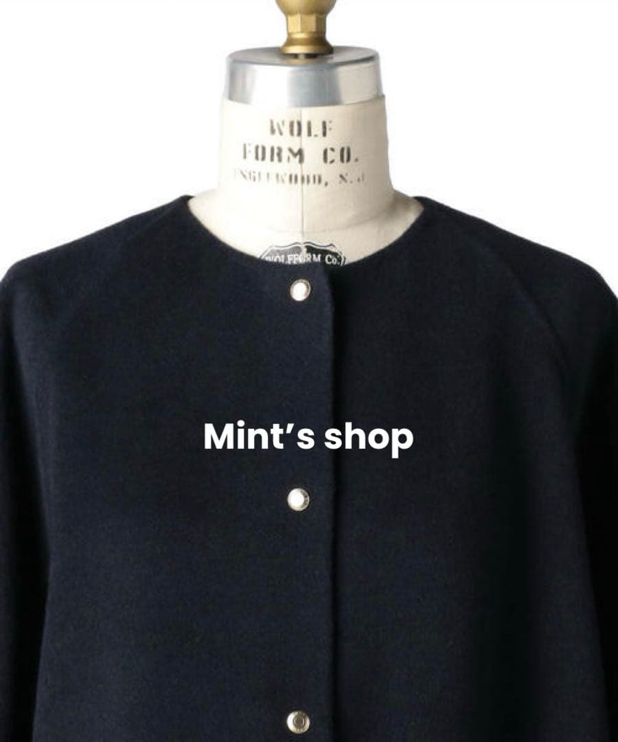 ⭐️最終価格⭐️ドゥロワー ケヌキスナップフレアコート 紺×黒 定価176,000円