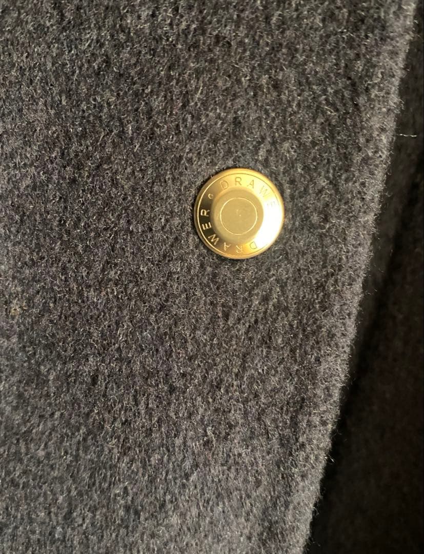 ⭐️最終価格⭐️ドゥロワー ケヌキスナップフレアコート 紺×黒 定価176,000円