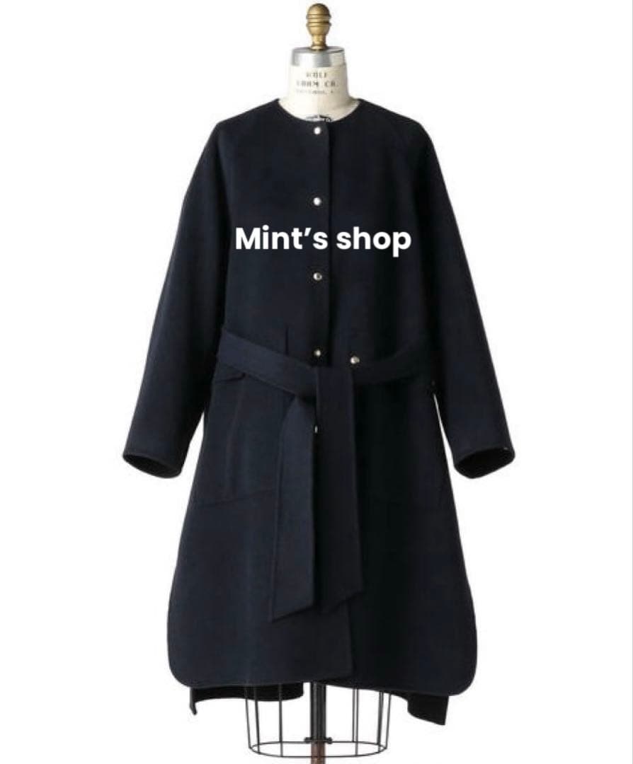 ⭐️最終価格⭐️ドゥロワー ケヌキスナップフレアコート 紺×黒 定価176,000円