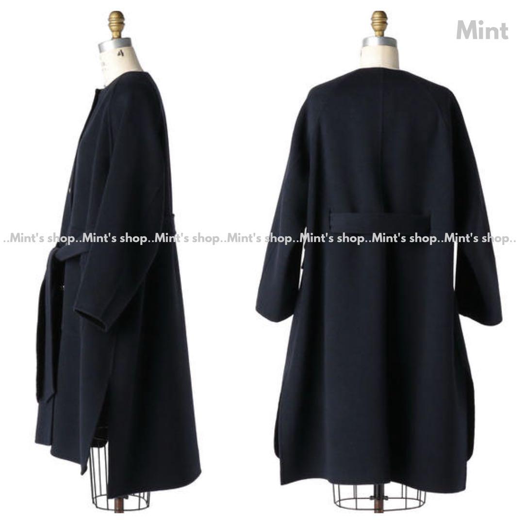 ⭐️最終価格⭐️ドゥロワー ケヌキスナップフレアコート 紺×黒 定価176,000円