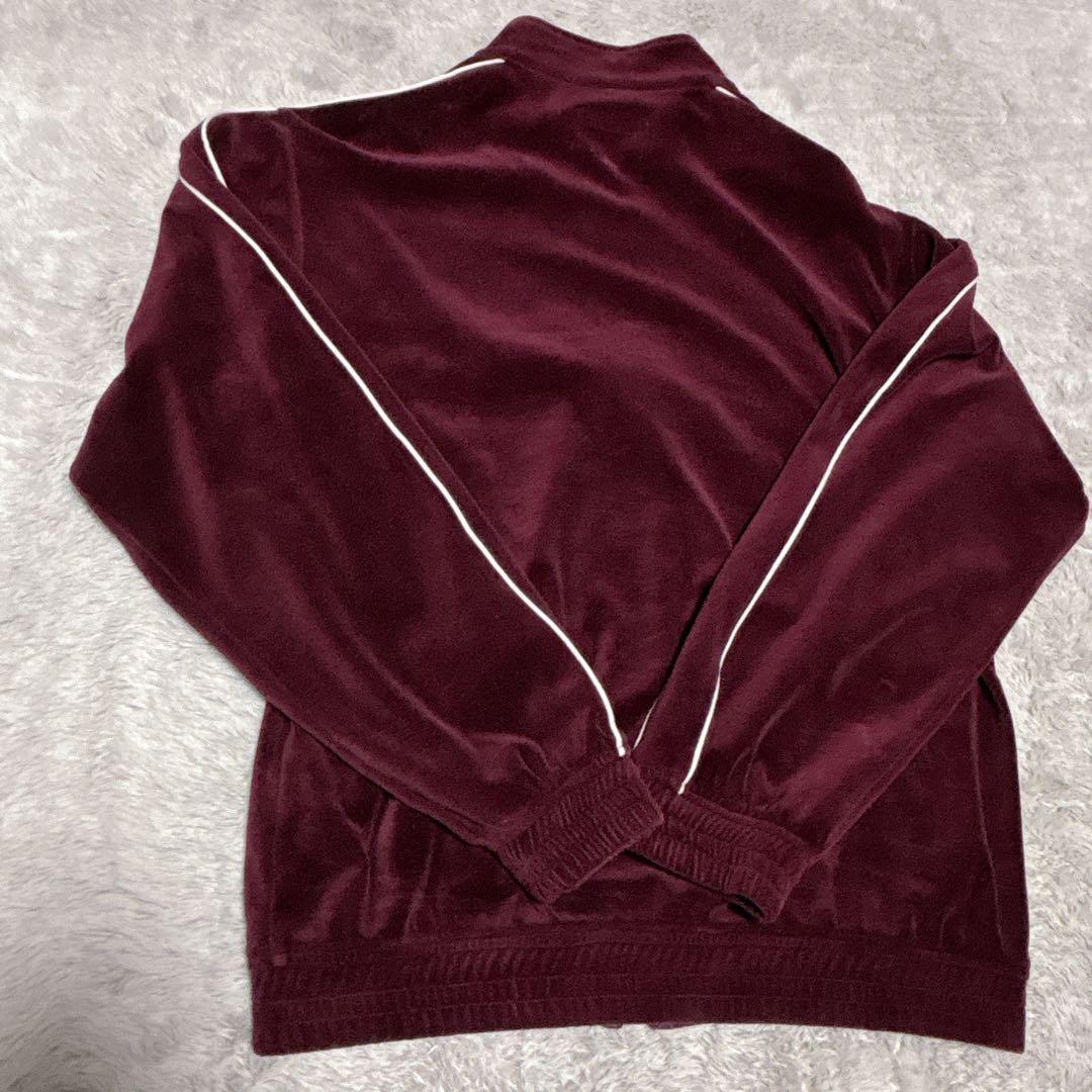 【即完売モデル】ブラックアイパッチ　ベロア　ジップアップ　スウェット ジャージ