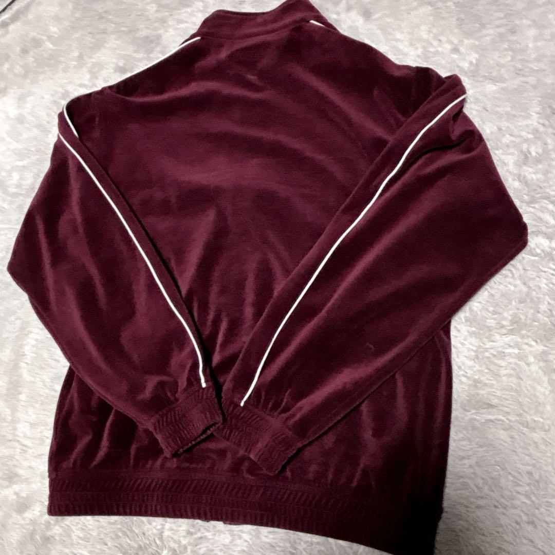 【即完売モデル】ブラックアイパッチ　ベロア　ジップアップ　スウェット ジャージ