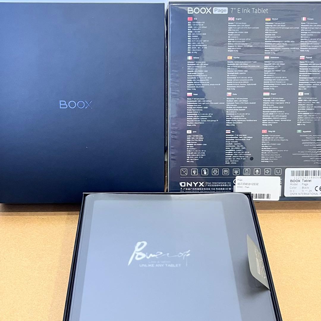BOOX Page 7 ONYX 電子ペーパー EInkタブレット