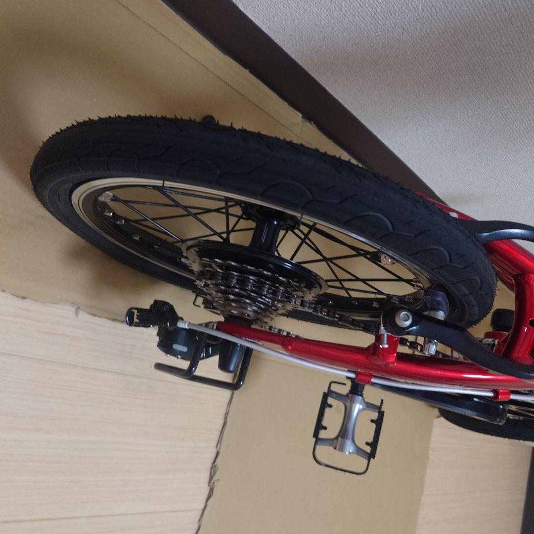 【マサさん用】ルノー（赤）7段変速 折りたたみ自転車（鍵・ライト・オイル等付）