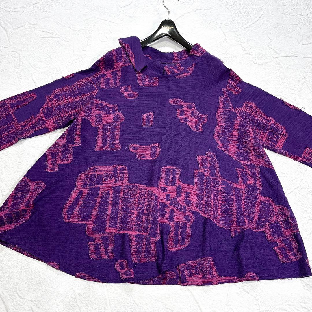 ✨美品✨慈雨　センソユニコ　カットソー　チュニック　変形　総柄　近年　40