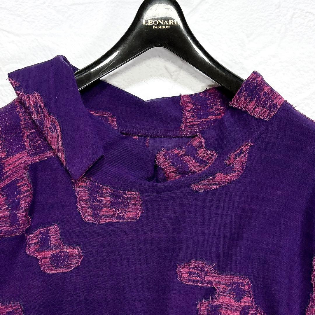 ✨美品✨慈雨　センソユニコ　カットソー　チュニック　変形　総柄　近年　40