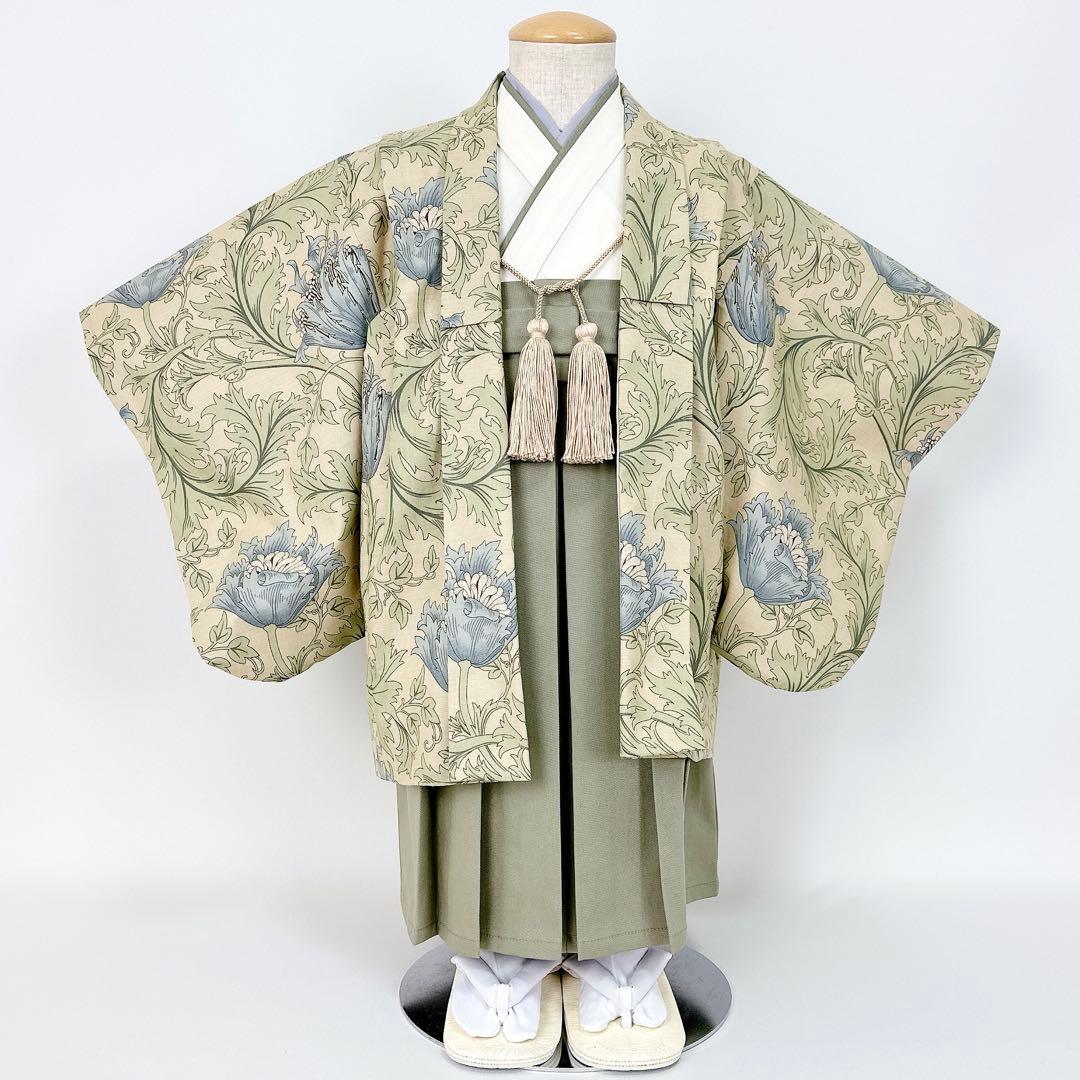 みのむし★おまとめ［アネモネH］被布セット+羽織袴ꕤハンドメイドꕤ七五三