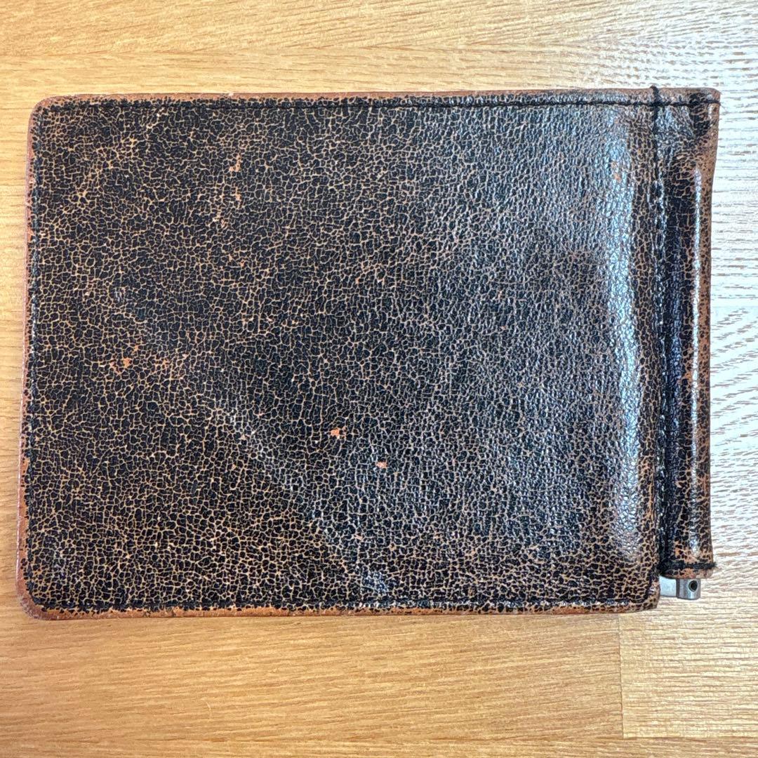 美品　グレンロイヤルGLEN レザー 二つ折り財布　マネークリップ