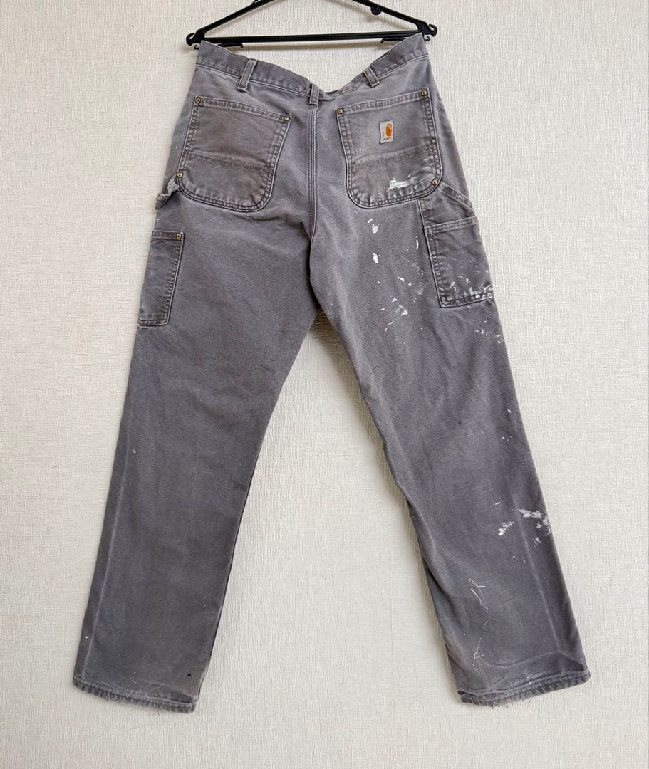 超スペシャル 32X32 W32 カーハート ダブルニー パンツ グレー