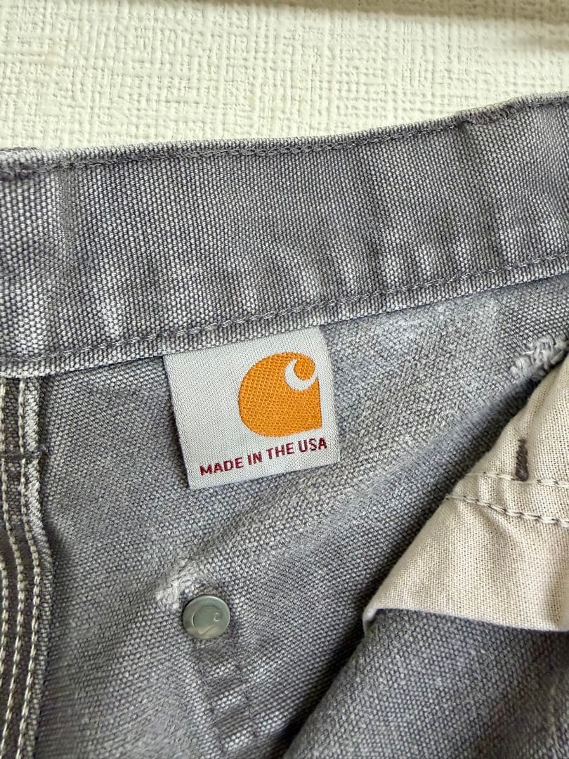 超スペシャル 32X32 W32 カーハート ダブルニー パンツ グレー