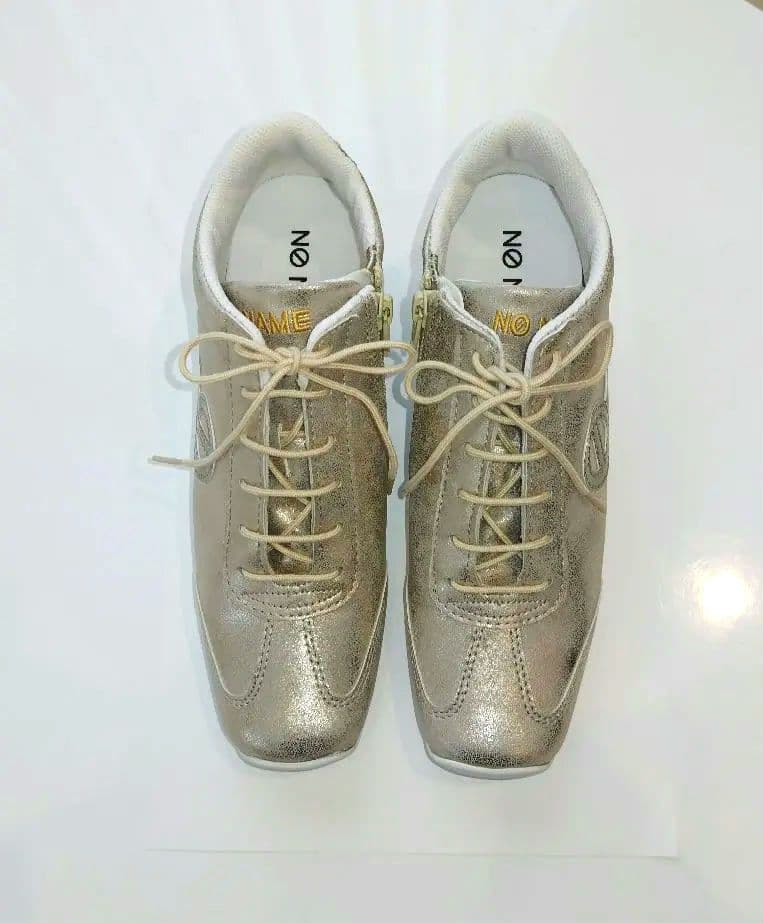 NO NAME 　YOKO　ノーネーム♥ ヒールスニーカー　ゴールド　23cm