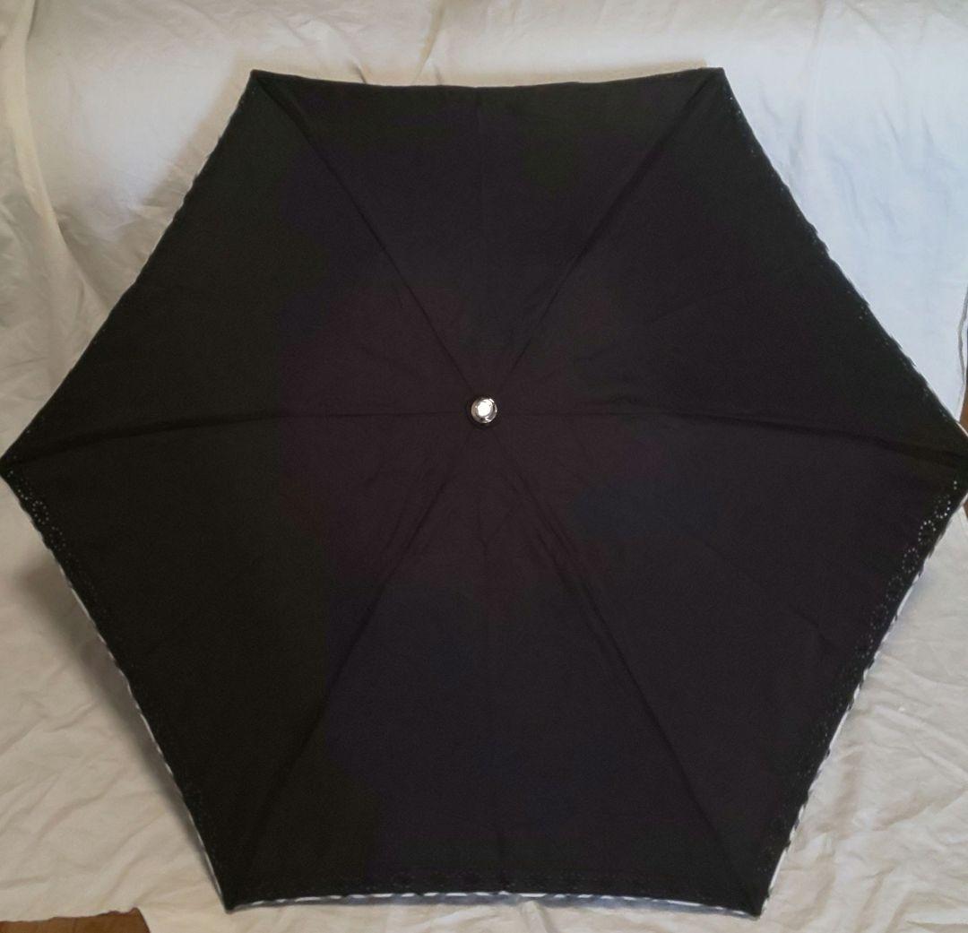 バーバリー 日傘 晴雨兼用 折りたたみ 傘 黒 ブラック UV
