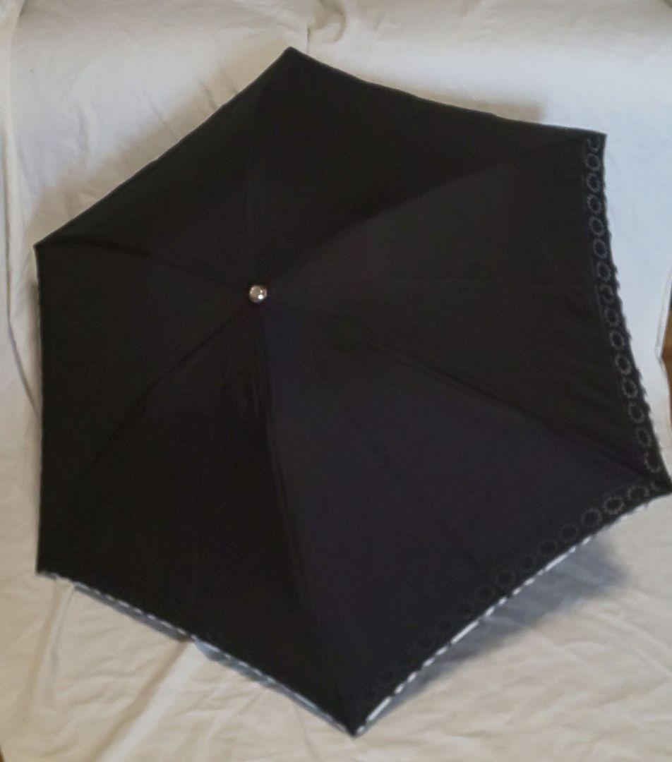 バーバリー 日傘 晴雨兼用 折りたたみ 傘 黒 ブラック UV