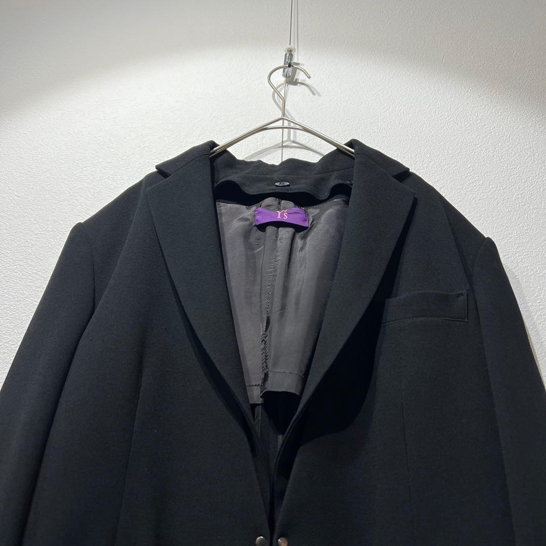 希少 極美品 ワイズ 上質 デザイン 2WAY ホック チェスター ロングコート