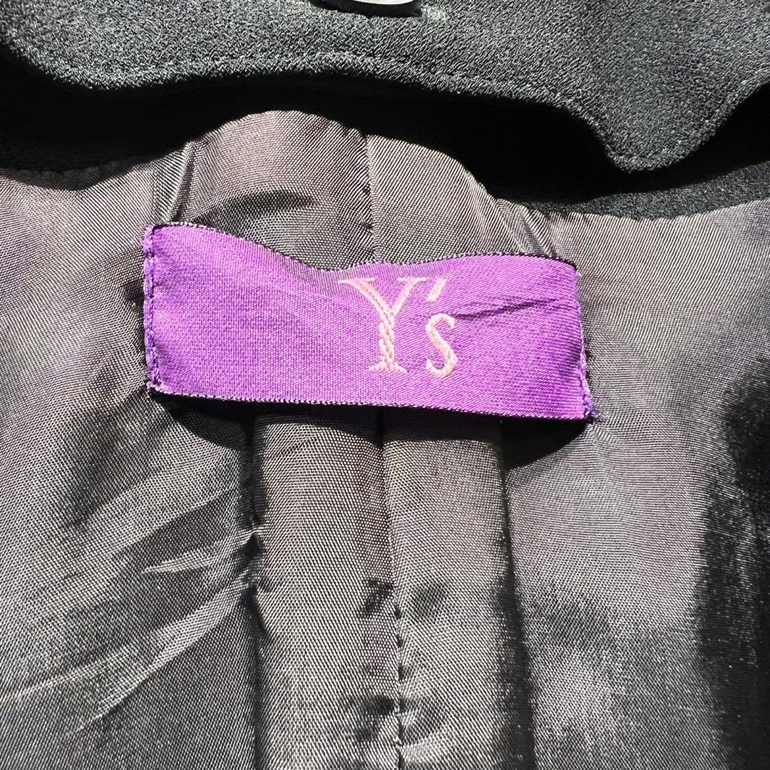 希少 極美品 ワイズ 上質 デザイン 2WAY ホック チェスター ロングコート