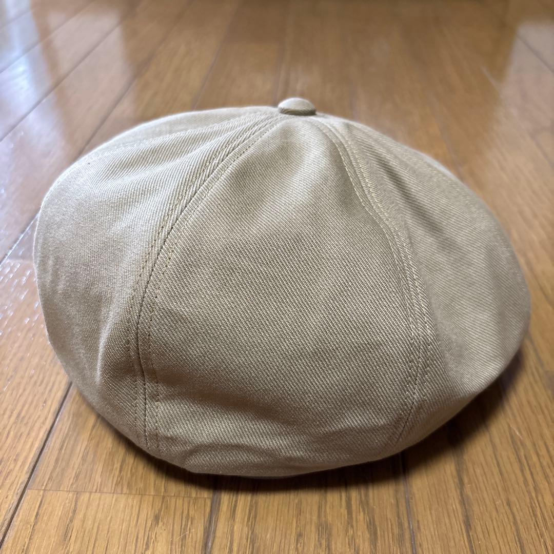 Attractions アトラクションズ　豪華本革＋綿 ブラウン キャスケット帽