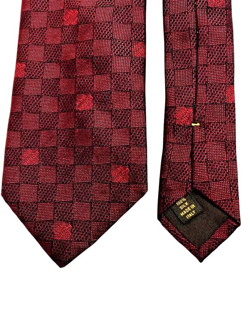 W*D様 71625 Louis Vuitton ワインレッド　ダミエ柄　シルク