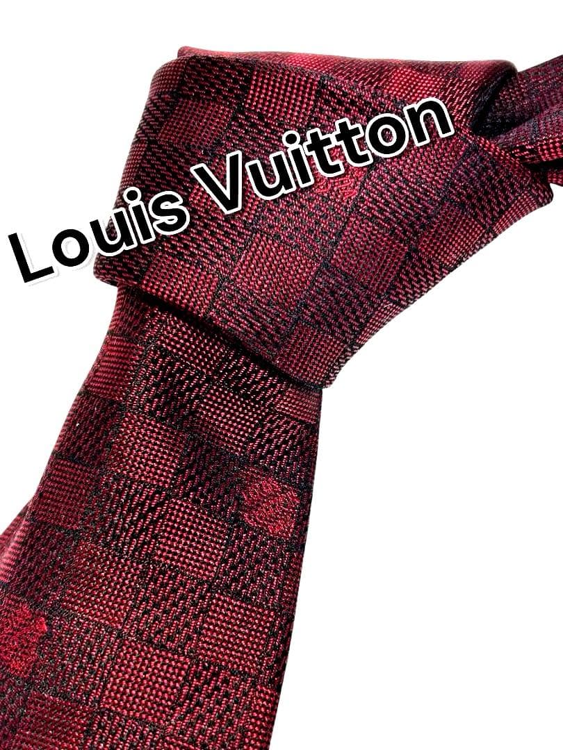 W*D様 71625 Louis Vuitton ワインレッド　ダミエ柄　シルク