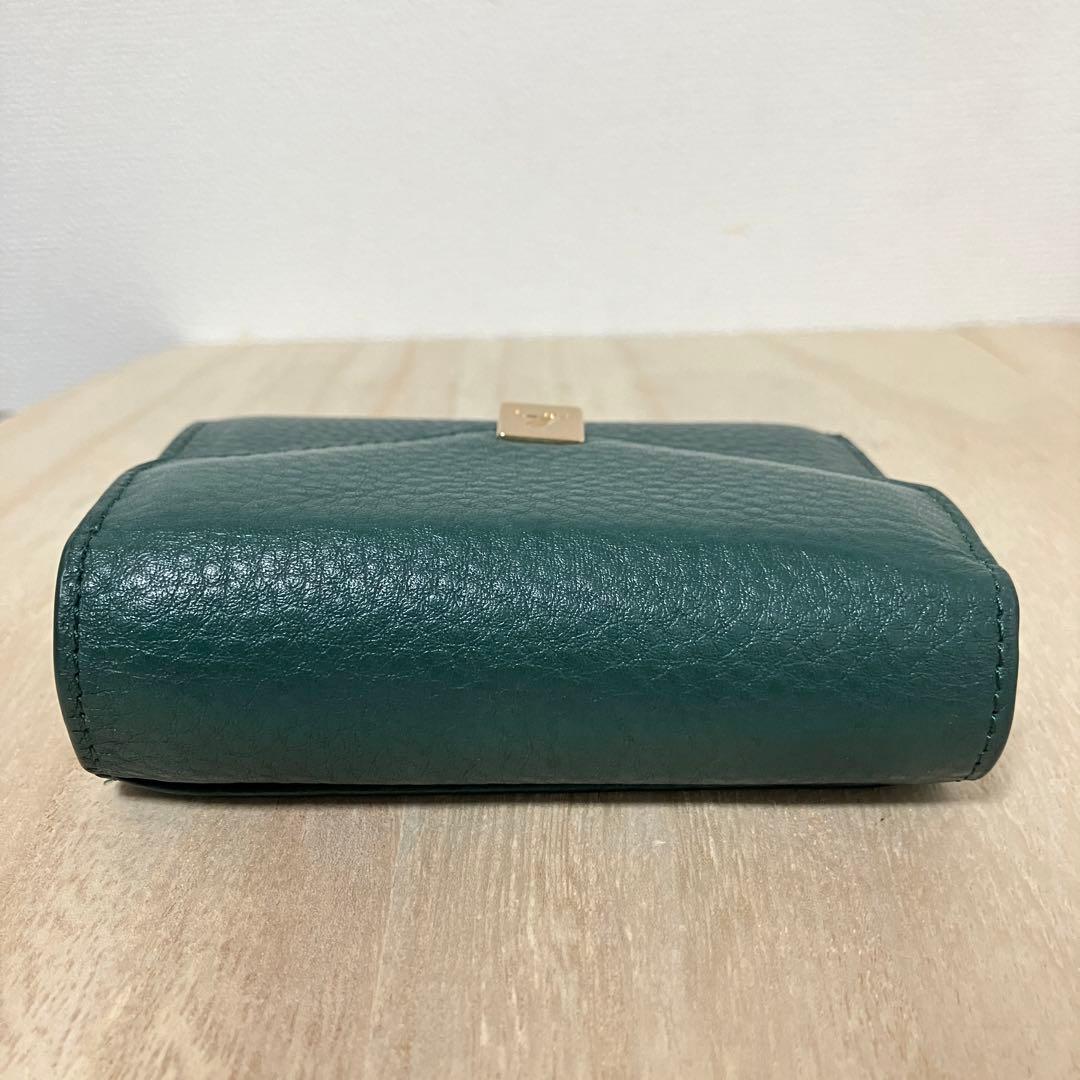 訳あり✨極美品・箱付✨アニエスベー✨三つ折り財布✨グリーン