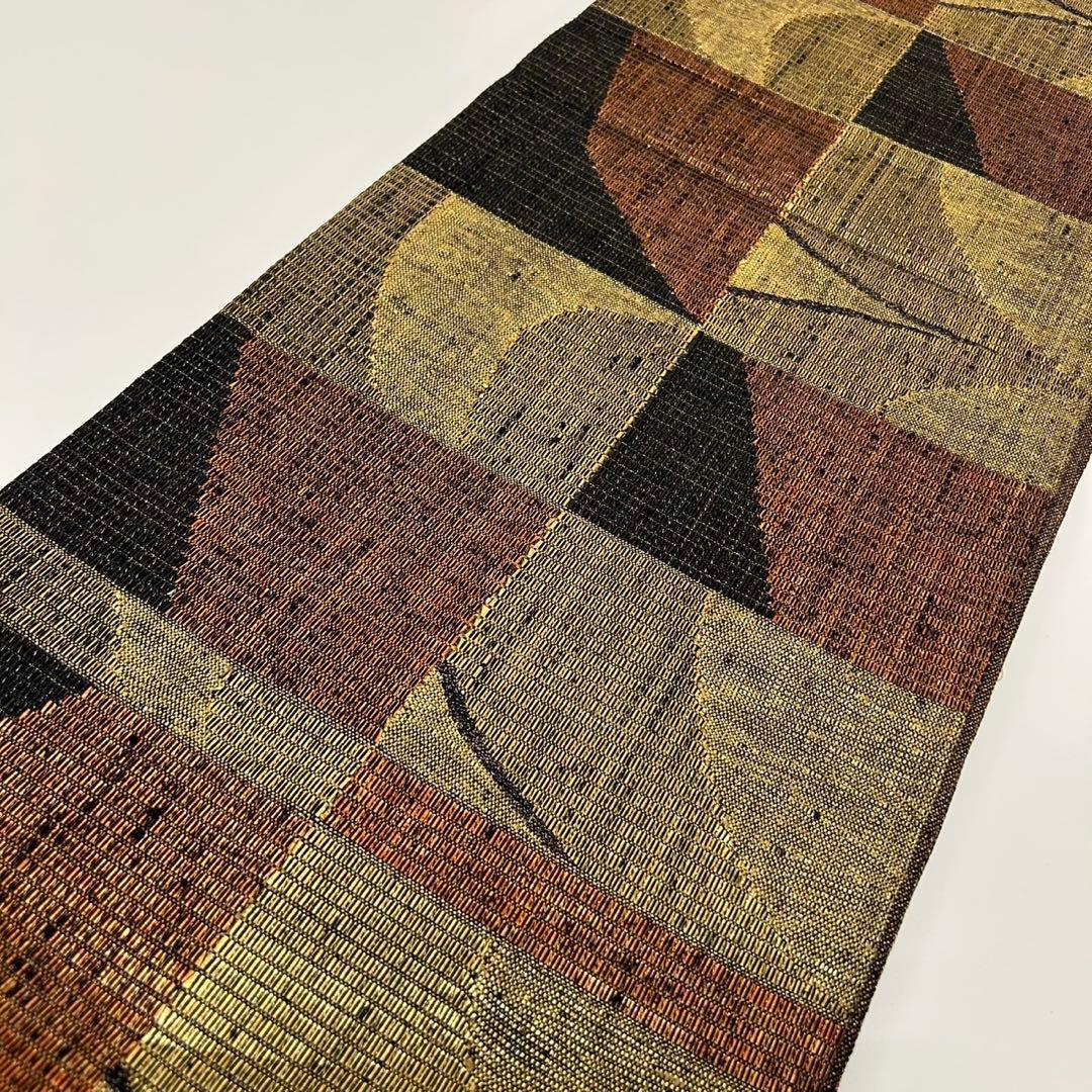 CH08様　AO-4269 袋帯 金彩 市松 ますいわ屋 モダンな加工