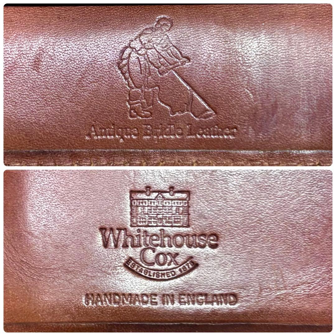【稀少なアンティークブライドルレザー！】ホワイトハウスコックス 3つ折り財布 茶