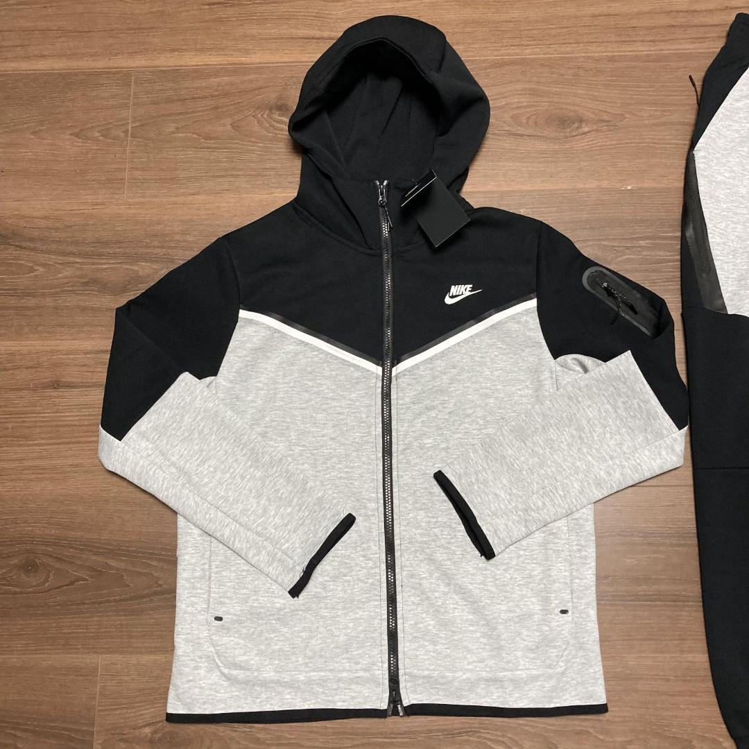 NIKE テックフリース フーディ 黒×グレー L セットアップ