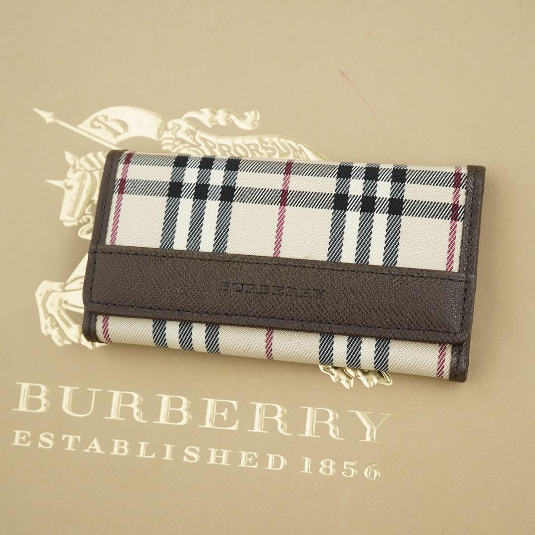 新品未使用品　BURBERRY LONDON キーケース　ノバチェック　ブラウン