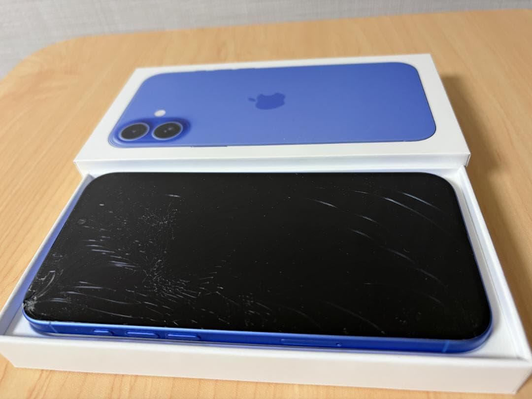 iPhone16Plus　128GB　ウルトラマリン　⚠️画面割れ有り⚠️