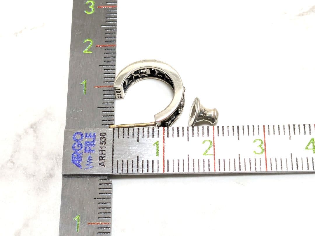 ジャスティンデイビス　シルバー925　K18　金銀　コンビ　ピアス　クラウン