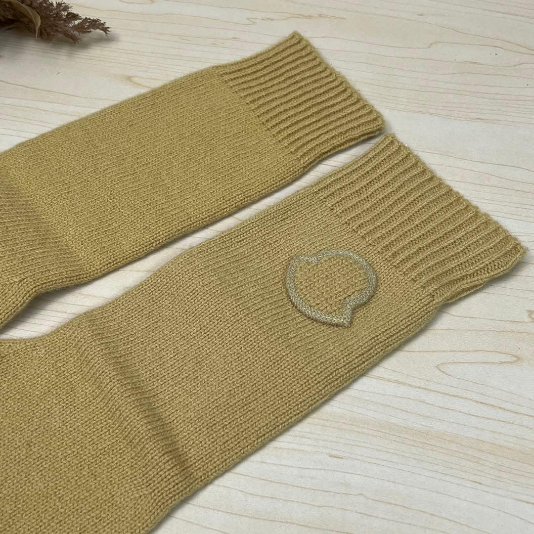 極美品✨モンクレール ウール カシミア ニット イエロー 手袋 5本指 グローブ