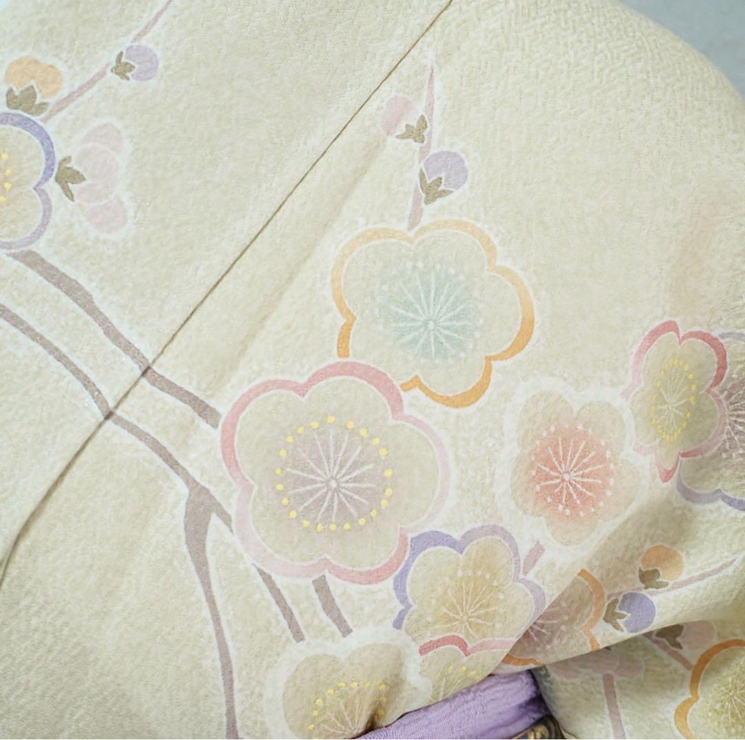 訪問着フルセット　263正絹　入学式　お宮参り【訪問着、袋帯、帯締め、帯揚げ】