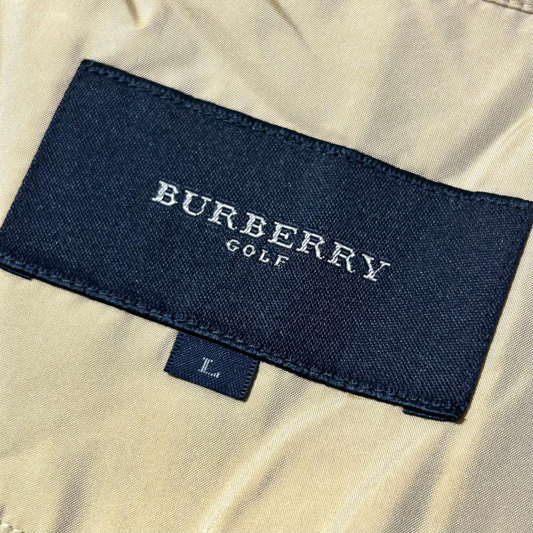 【美品】バーバリーゴルフ　ノバチェック　ジップアップ　ベスト　ゴルフウェア　L