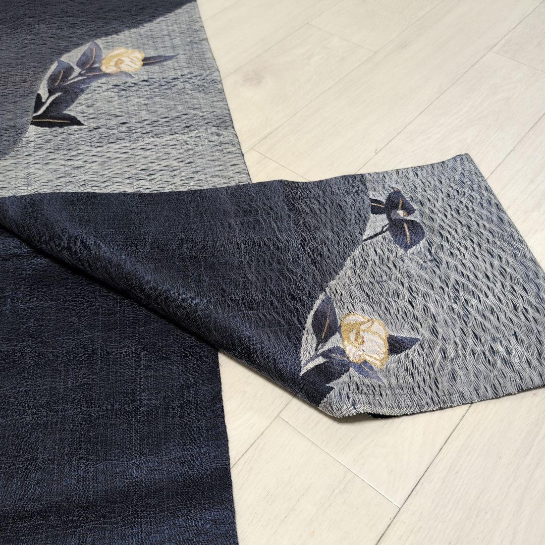 エズ様袋帯上質正絹　金彩お花柄