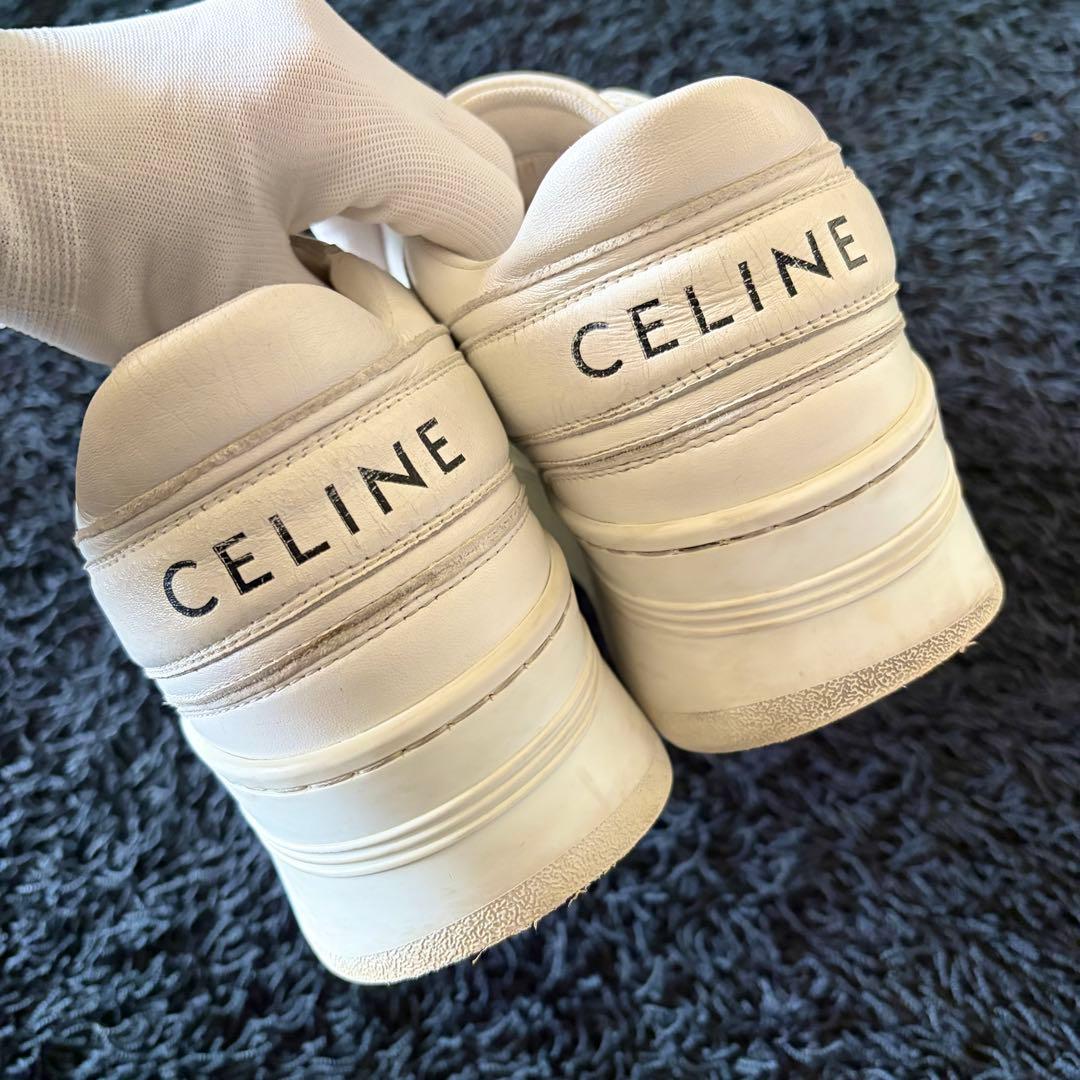 CELINE セリーヌ ブロックスニーカー 厚底 37 ホワイト