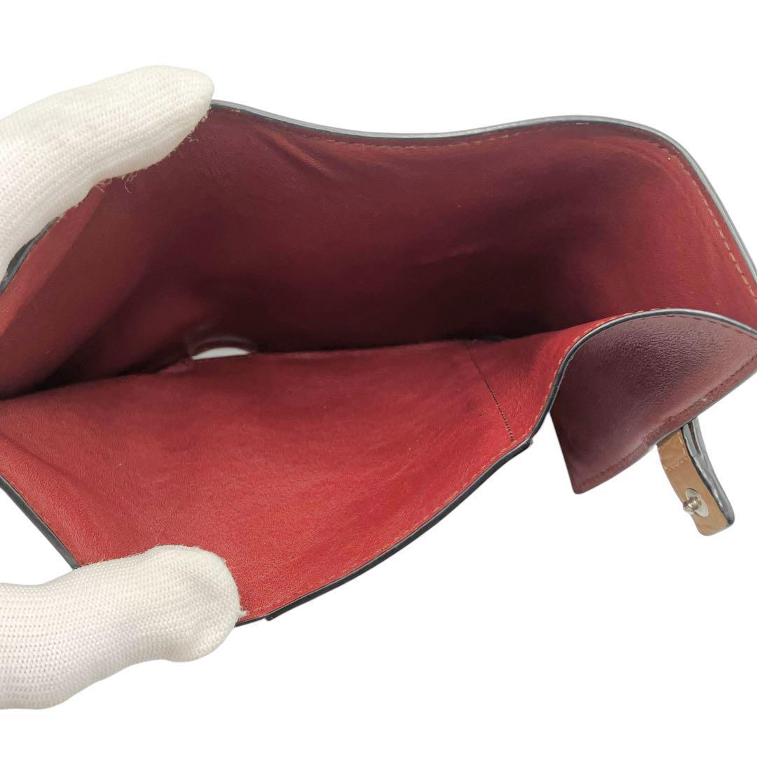 良品✨ ロエベ スモール バーティカルウォレット 折り財布 ブラウン