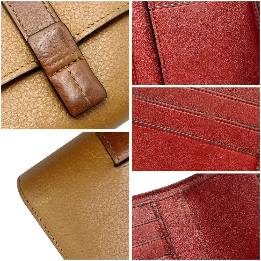 良品✨ ロエベ スモール バーティカルウォレット 折り財布 ブラウン