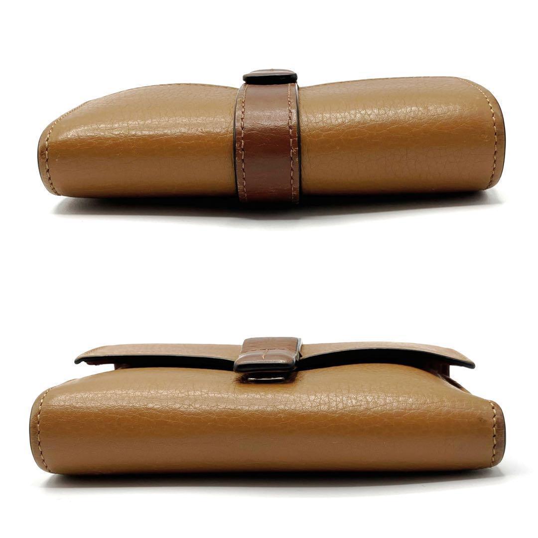 良品✨ ロエベ スモール バーティカルウォレット 折り財布 ブラウン