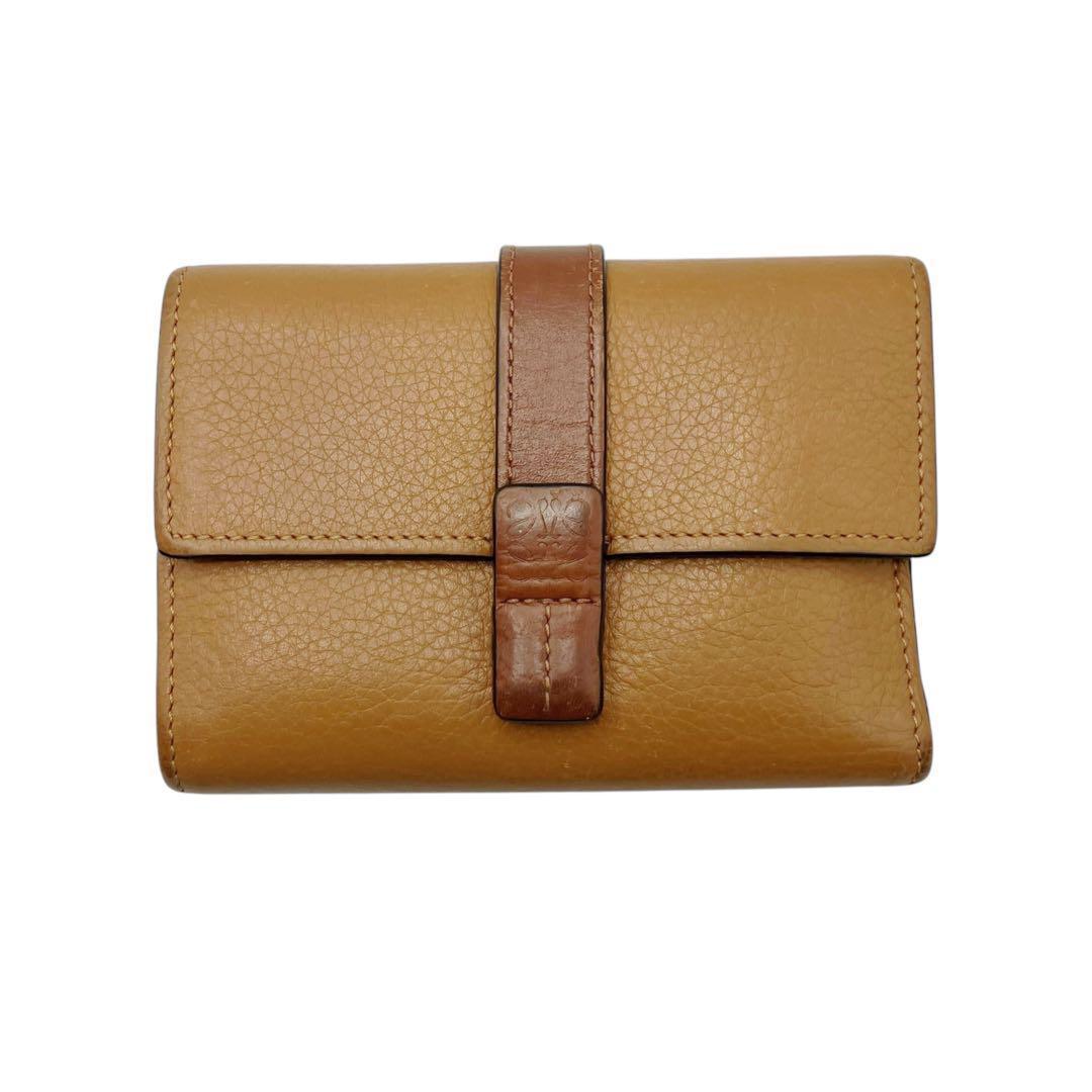 良品✨ ロエベ スモール バーティカルウォレット 折り財布 ブラウン