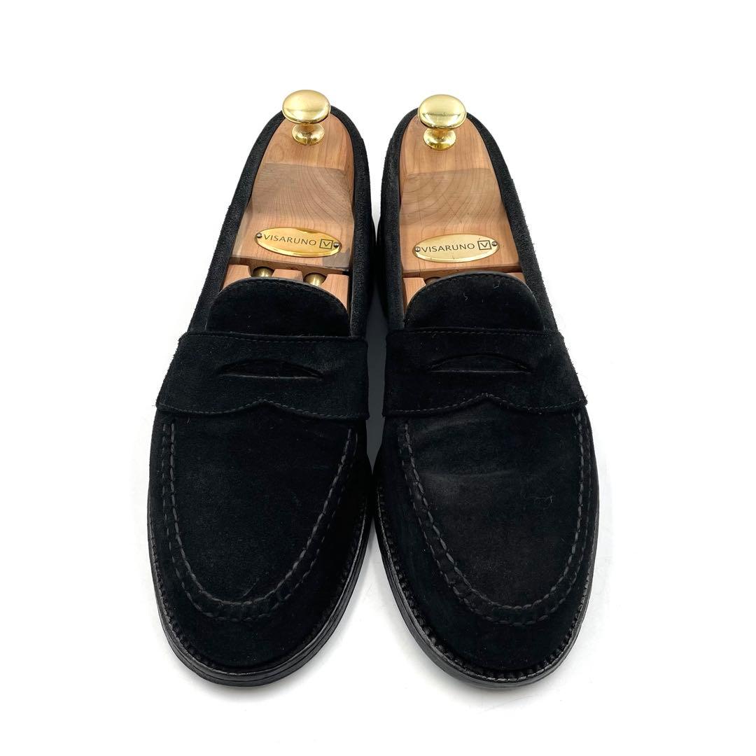 《超美品》Alden オールデン ローファー スウェード レザー 黒 6 1/2